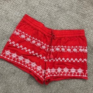 NWT loft embroidered shorts size L